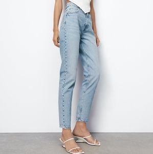 Zara Women High-Rise Mom Fit Jeans